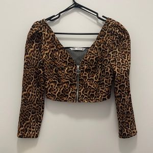 Zara print Crop top